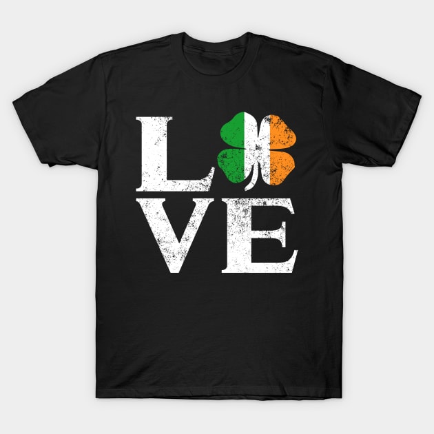 Love Ireland Shamrock T Shirt Saint Paddy irish Gift Tee T-Shirt by biNutz